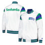 White Seattle Seahawks Satin Jacket