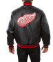 Detroit Red Wings Leather Varsity Jacket
