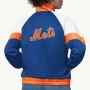 Teamwork NY Mets Track Full Zip Satin Jacket