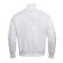 New York Mets Out Full-Snap White Satin Jacket