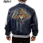 Florida Panthers Varsity Full-Snap Leather Jacket