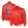 Florida Panthers Orange Satin Bomber Jacket