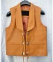 Lorne Greene Bonanza Tan Brown Vest