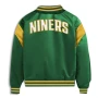 Niners Charlotte 49ers Collegiate Full-Snap Satin Jacket for men