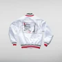 Danny Warhol Home Alone Pizza Boy White Satin Jacket for men