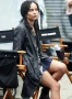 Zoe Kravitz Leather Long Coat for women