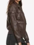 Captain Marvel Carol Danvers Brown Leather Jacket for women