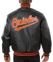 Baltimore Orioles Black Leather Jacket