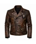 Halloween Skull Back Leather Jacket