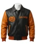 Halloween Spooky Pumpkin Patch Leather Jacket