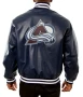 Colorado Avalanche Blue Leather Jacket