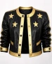Vintage Golden Star Leather Jacket
