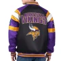 Minnesota Vikings Full Zip Biker Leather Jacket