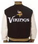 Minnesota Vikings Varsity Black Bomber Jacket