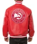 Atlanta Hawks Red Leather Jacket