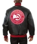 Atlanta Hawks Black Leather Jacket