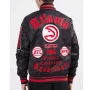 Atlanta Hawks Old English Varsity Satin Jacket for men