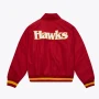 Atlanta Hawks Full Zip Red Satin Jacket