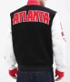 Atlanta Hawks Black and White Varsity Jacket