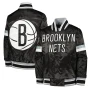 Brooklyn Nets Black Varsity Satin Jacket