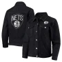 Brooklyn Nets Denim Black Jacket