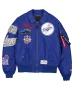 Los Angeles Dodgers Alpha Industries MA-1 Blue Satin Jacket