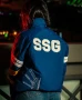 One Piece Zoro Oversized Blue Bomber Jacket