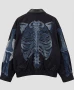 Halloween Black Skeleton Rib Cage Jacket