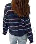 Sidefeel Striped Blue Knitted Cardigan for men