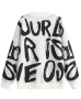Graphic Letters Print Pattern Knitted Cardigan for women