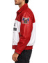 Machine Gun Kelly Red and White Lost Americana Leather Jacket