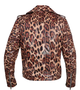 Leopard Print Biker Leather Jacket for men