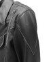Mens Brando Distressed Black Belted Leather Jacket 5