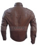 Mens Neck Belted Zipper Stylish Leather Jacket 3