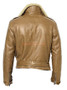 Men's Brown Vintage Fur Collar Leather Jacket 2