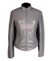 Sienna Silver Ladies Retro Biker Style Leather Jacket 1