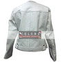 Ladies Brando White Motorcycle Rider Jacket 3