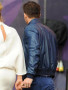 Ryan Reynolds Outfit Blue Leather Jacket 2