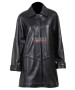 Women Wave Black Leather Coat 2