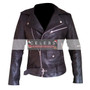 Women American Flag Motorcycle Leather Jacket 2