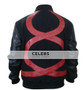 Chris Brown Red And Black Heart Leather Jacket 2