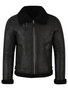 Black Shearling Leather Jacket 1