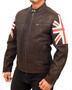 Union Jack UK Flag Logo Cafe Racer Leather Jacket14