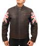 Union Jack UK Flag Logo Cafe Racer Leather Jacket15