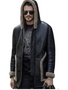 Men Winter Warm With Hood Shearling Sheepskin Genuine Leather Coat 1