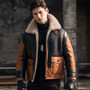 Genuine leather Jacket men sheepskin Winter Jacket 2