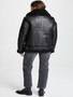 WOMEN BLACK B3 BOMBER SHEARLING JACKET 2