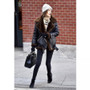 Alexa Chung street style winter shearling jacket 1