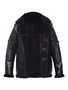 Men Pure Black Sheepskin Leather Jacket 3