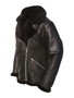 Men's Black Shearling Aviator Jacket With Free Shipping